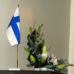 Флористическое оформление по случаю визита Президента Финляндии Тарьи Халонен